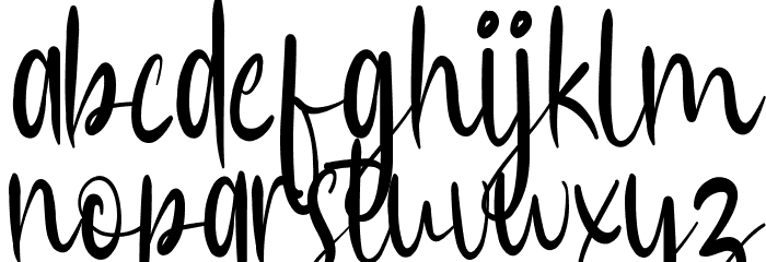 Jossie Blessyn Demo Font LOWERCASE