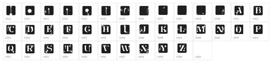 Jot Sp Inverted Regular Character Map