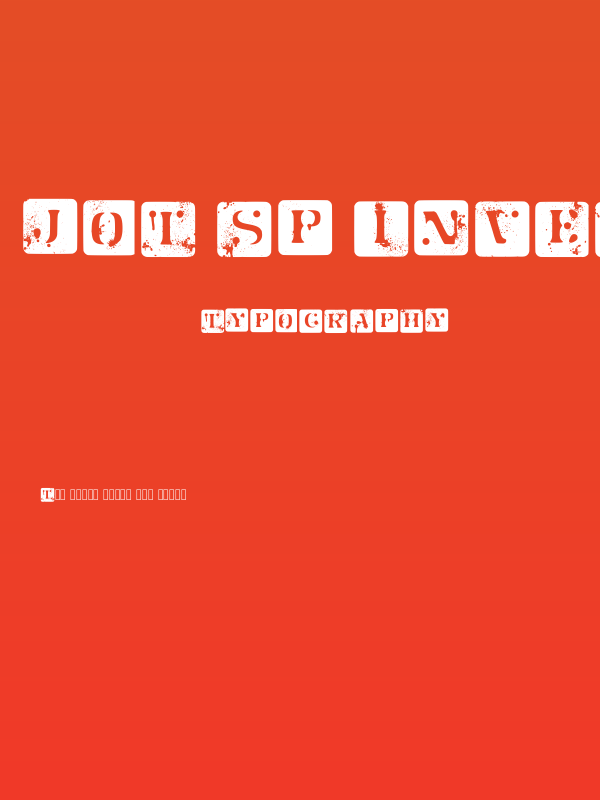 Jot Sp Inverted Regular Poster