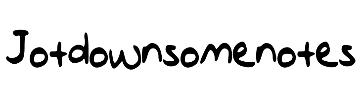 Jotdownsomenotes Font