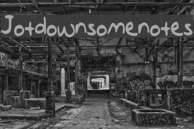 Jotdownsomenotes Font examples