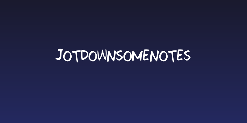 Jotdownsomenotes Social Header
