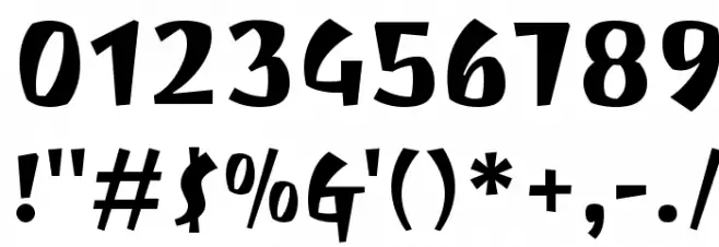 Joti One Font OTHER CHARS