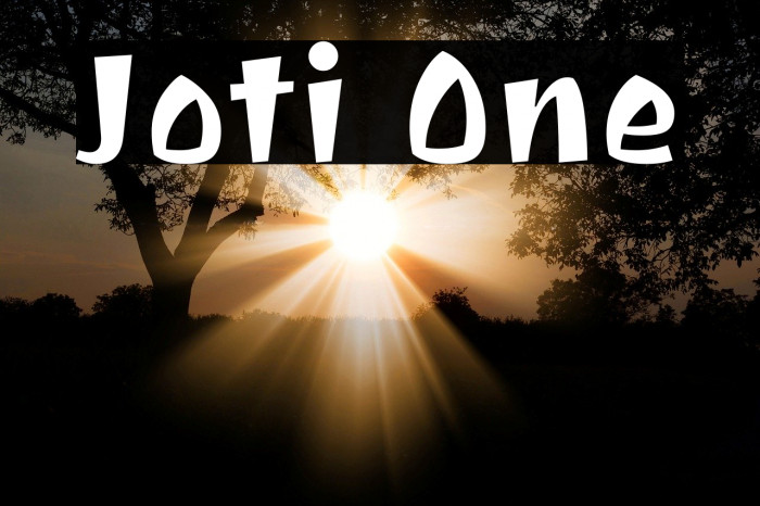 Joti One Шрифта examples
