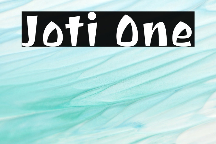 Joti One Шрифта examples