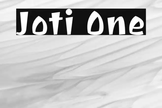 Joti One Font examples