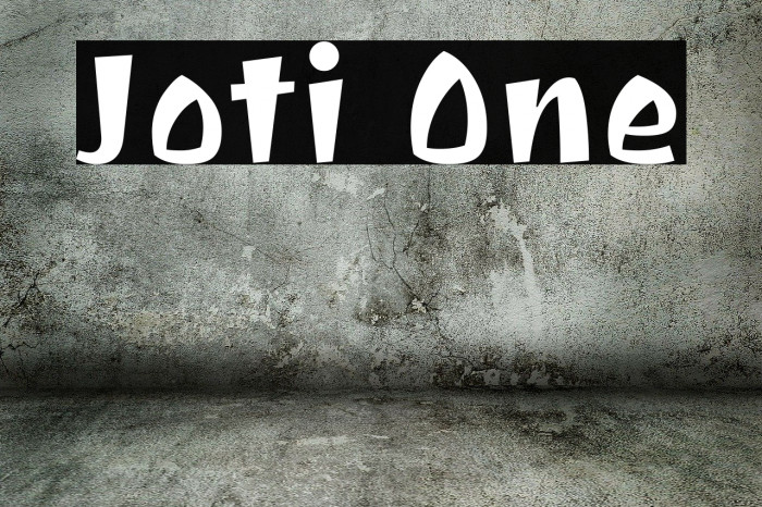 Joti One Шрифта examples