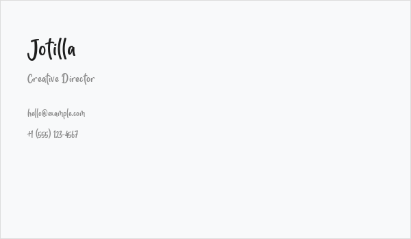 Jotilla Business Card