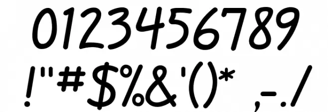 JottFLF-Bold Font OTHER CHARS