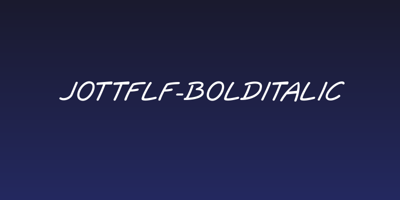 JottFLF-BoldItalic Social Header