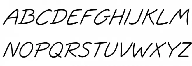 JottFLF-Italic फ़ॉन्ट अपरकेस