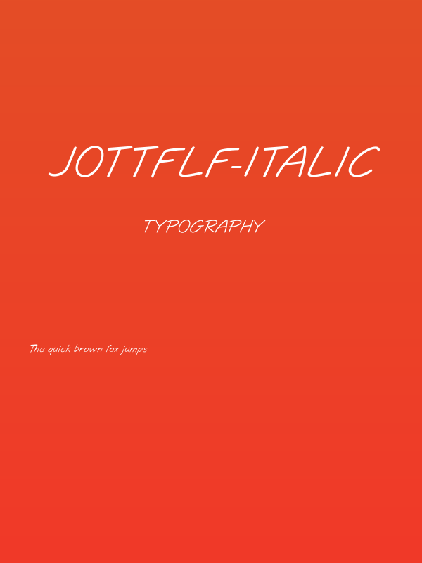 JottFLF-Italic Poster