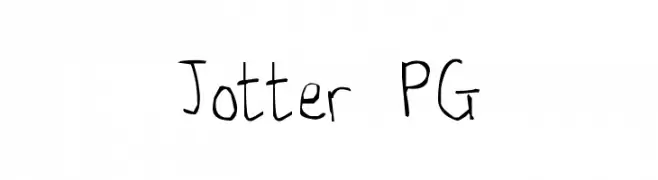 Jotter PG  フリーフォントのダウンロード