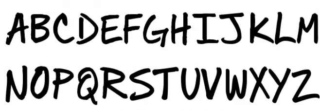 Jotterscript Schriftart Groß