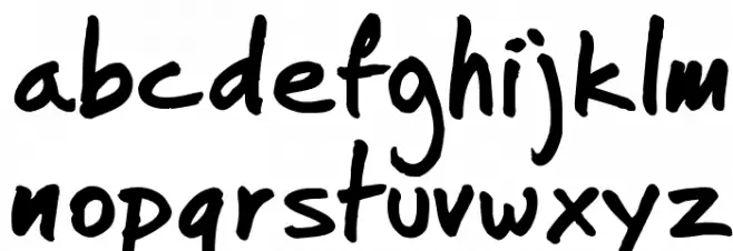 Jotterscript Fonte MINÚSCULAS