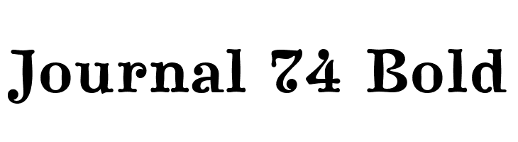 Journal 74 Bold  免费字体下载