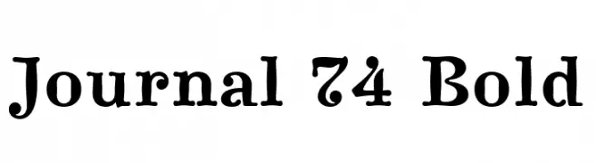 Journal 74 Bold  Frei Schriftart Herunterladen