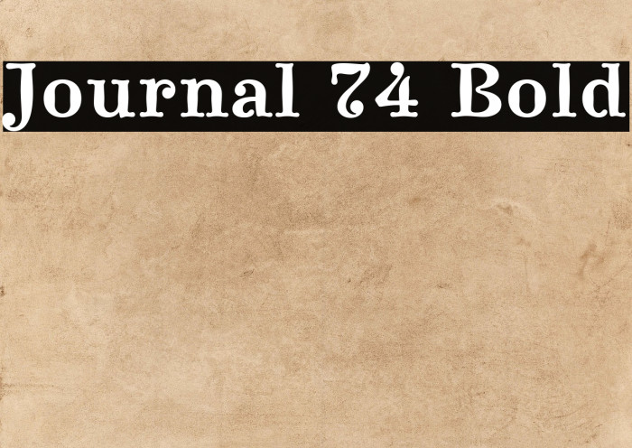 Journal 74 Bold Example 1