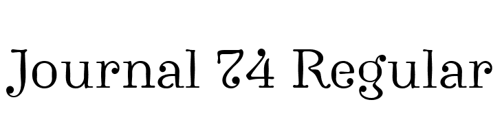 Journal 74 Regular  Скачать бесплатные шрифты