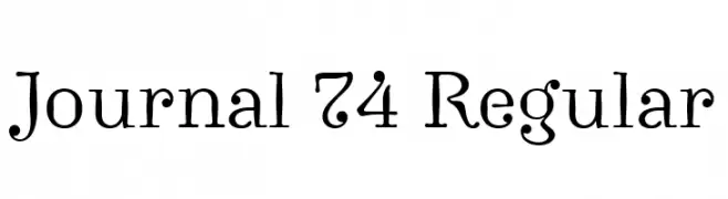 Journal 74 Regular  Frei Schriftart Herunterladen