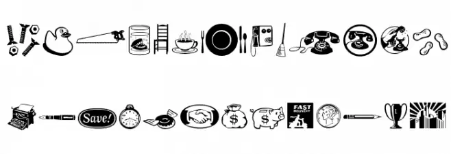 Journal Dingbats 1 字体 大写