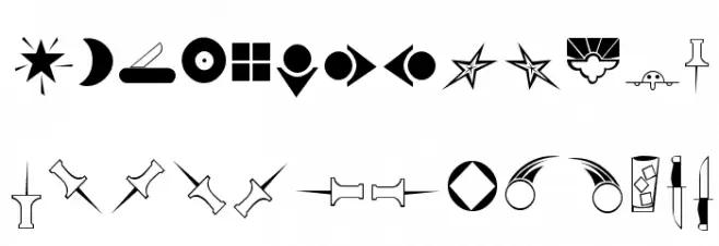Journal Dingbats 3 フォント 大文字