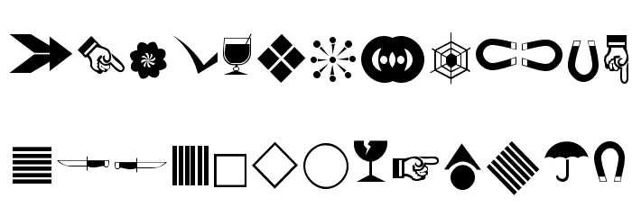 Journal Dingbats 3 Font LOWERCASE