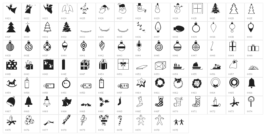 Journal Dingbats 4 Character Map