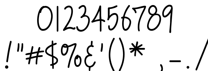 Journaling Hand Font OTHER CHARS