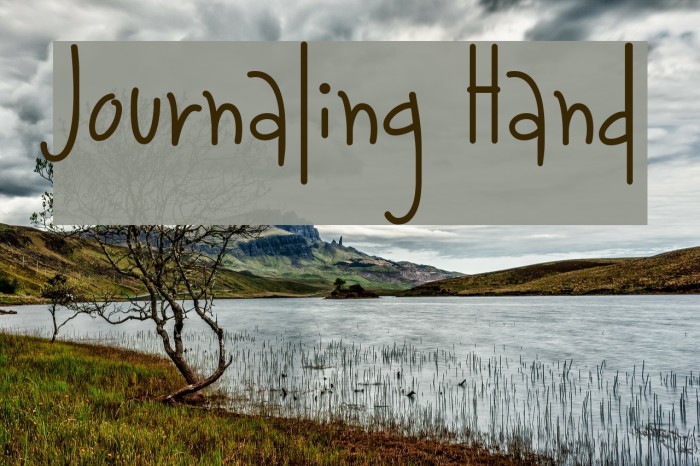 Journaling Hand Font examples