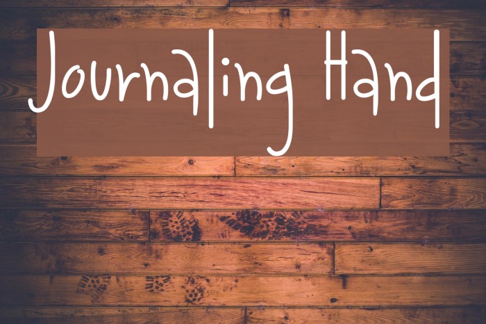 Journaling Hand Font examples