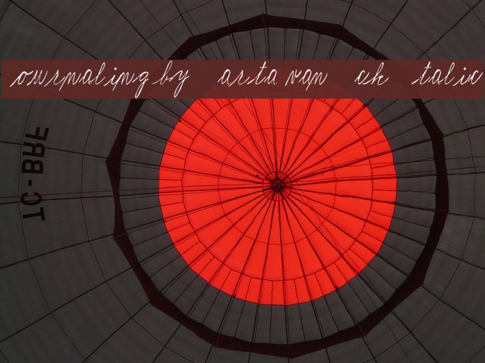 Journaling by Marta van Eck Italic Font examples