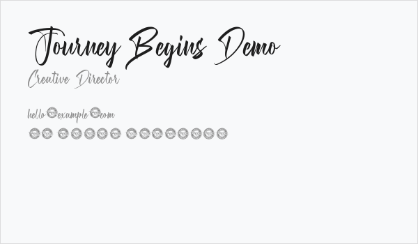 Journey Begins Demo Business Card