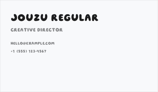 Jouzu Regular Business Card