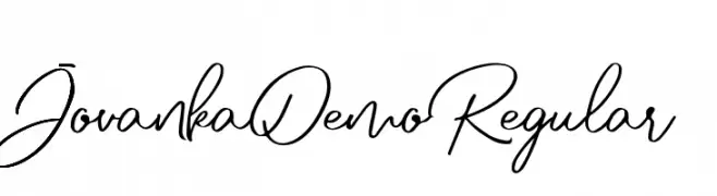 Jovanka Demo Regular  フリーフォントのダウンロード