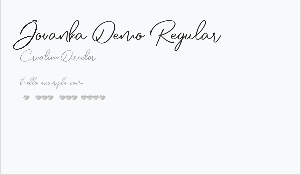 Jovanka Demo Regular Business Card