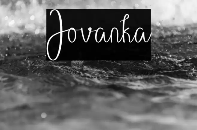 Jovanka Font examples