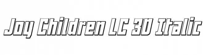Joy Children LC 3D Italic  baixar fontes gratis
