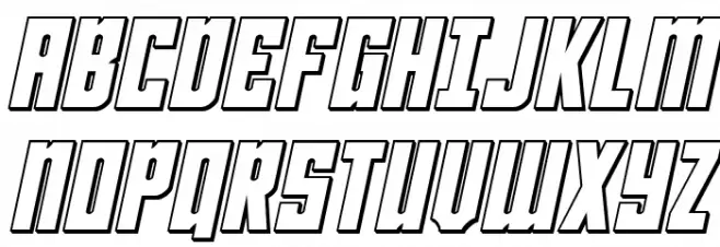 Joy Children LC 3D Italic Caratteri MAIUSCOLE