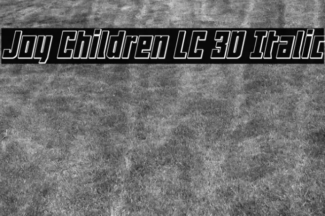 Joy Children LC 3D Italic Caratteri examples