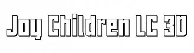 Joy Children LC 3D Font