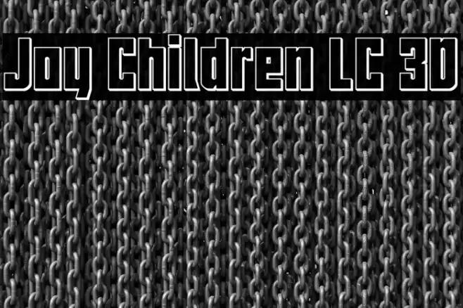Joy Children LC 3D Font examples