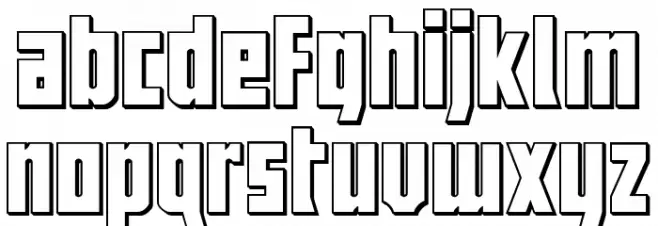 Joy Children LC 3D Font LOWERCASE