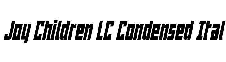 Joy Children LC Condensed Ital  Free Fonts Download