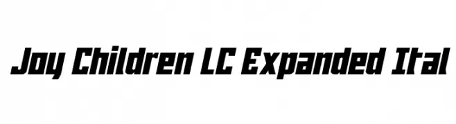 Joy Children LC Expanded Ital  Скачать бесплатные шрифты