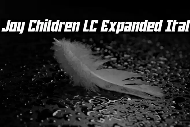 Joy Children LC Expanded Ital Font examples