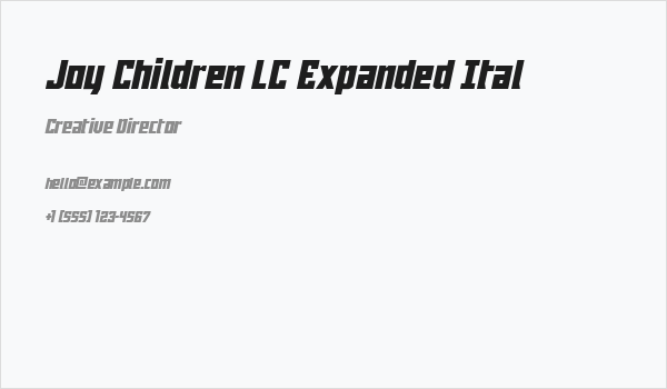 Joy Children LC Expanded Ital Business Card