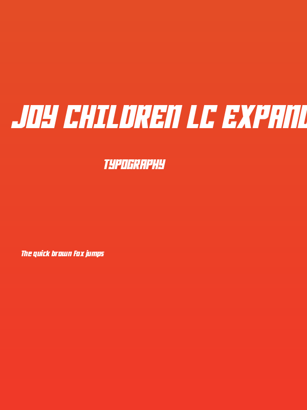 Joy Children LC Expanded Ital Poster