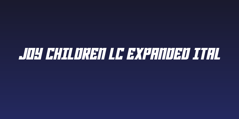 Joy Children LC Expanded Ital Social Header
