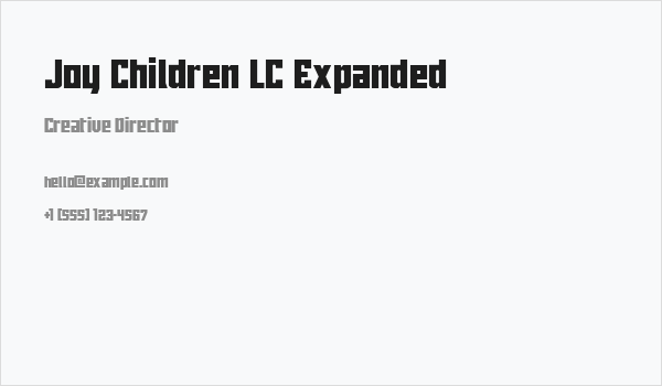 Joy Children LC Expanded Business Card